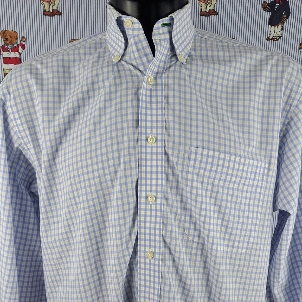 Y2K Tommy Hilfiger American Classic button-up dress casual plaid shirt 15.5
